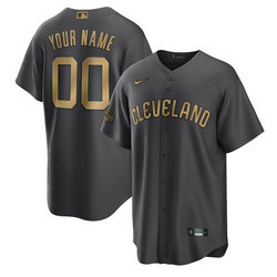 Custom Nike Cleveland Indians Charcoal 2022 All Star Authentic Stitched MLB Jersey