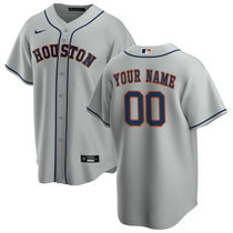 Custom Nike Houston Astros Gray Game Authentic stitched MLB jersey