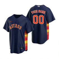 Custom Nike Houston Astros Navy Game Authentic stitched MLB jersey