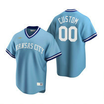 Custom Nike Kansas City Light Blue Cooperstown Collection Authentic Stitched MLB Jersey