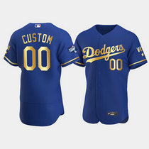 Custom Nike Los Angeles Dodgers Royal 2021 Gold Program World Series Champions Authentic Stitched MLB Jersey
