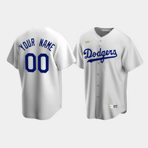 Custom Nike Los Angeles Dodgers White Cooperstown Collection Game Authentic Stitched MLB Jersey