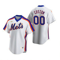 Custom Nike New York Mets White Cooperstown Collection Game Authentic Stitched MLB Jersey
