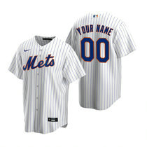 Custom Nike New York Mets White Game Authentic Stitched MLB Jersey