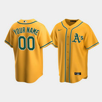Custom Nike Oakland Athletics Gold Game Authentic Stitched MLB Jerseys