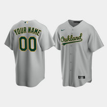 Custom Nike Oakland Athletics Gray Game Authentic Stitched MLB Jerseys