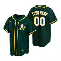 Custom Nike Oakland Athletics Green Game Authentic Stitched MLB Jersey