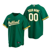 Custom Nike Oakland Athletics Green Game Authentic Stitched MLB Jerseys