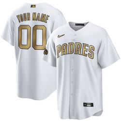 Custom Nike San Diego Padres White 2022 All Star Authentic Stitched MLB Jersey