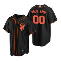 Custom Nike San Francisco Giants Black Game Authentic Stitched MLB Jersey
