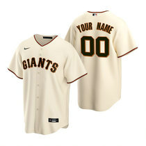 Custom Nike San Francisco Giants Cream Game Authentic Stitched MLB Jersey
