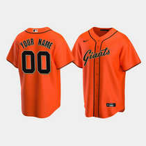 Custom Nike San Francisco Giants Orange Game Authentic Stitched MLB Jersey