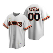 Custom Nike San Francisco Giants White Cooperstown Collection Game Authentic Stitched MLB Jersey