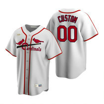 Custom Nike St.Louis Cardinals Cooperstown Collection White Authentic Stitched MLB Jersey