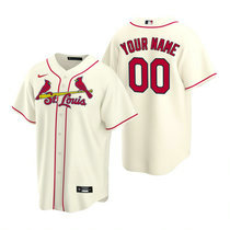 Custom Nike St.Louis Cardinals Cream Game Authentic stitched MLB jersey
