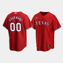 Custom Nike Texas Rangers Red Game Authentic Stitched MLB jersey