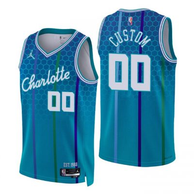 Customized Jordan Charlotte Hornets City 75th Anniversary Authentic Stitched NBA jersey