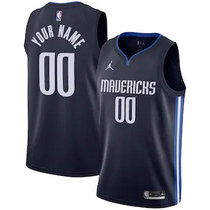 Customized Jordan Dallas Mavericks Navy Blue Authentic Stitched NBA jersey.jpg