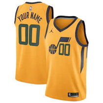 Customized Jordan Utah Jazz Gold Authentic Stitched NBA jersey.webp