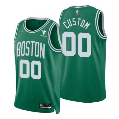 Customized Nike Boston Celtics Green 75th Anniversary Authentic Stitched NBA jersey