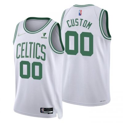 Customized Nike Boston Celtics White 75th Anniversary Authentic Stitched NBA jersey