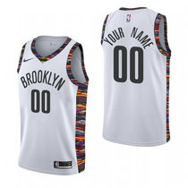 Customized Nike Brooklyn Nets Black 2019-20 City Authentic Stitched NBA jersey