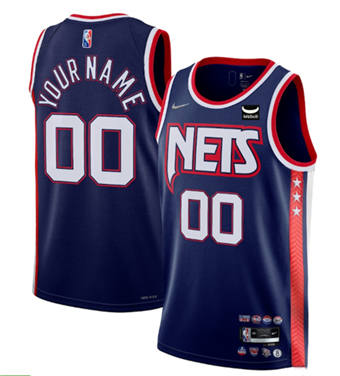 Customized Nike Brooklyn Nets City 75th Anniversary Authentic Stitched NBA jersey