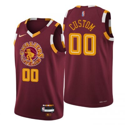 Customized Nike Cleveland Cavaliers Red City 75th Anniversary Authentic Stitched NBA jersey