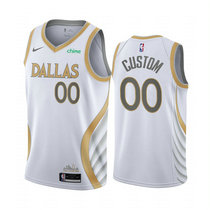 Customized Nike Dallas Mavericks White 2020-21 City Authentic Stitched NBA jersey