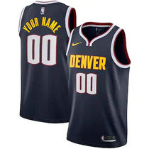 Customized Nike Denver Nuggets Navy Blue Authentic Stitched NBA jersey.jpg