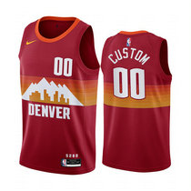 Customized Nike Denver Nuggets Red 2020-21 City Authentic Stitched NBA jersey