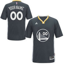 Customized Nike Golden State Warriors Black Short Sleeve Authentic Stitched NBA jersey