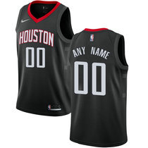Customized Nike Houston Rockets Black Authentic Stitched NBA jersey