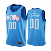 Customized Nike Houston Rockets Blue 2020-21 City Authentic Stitched NBA jersey