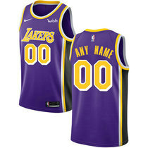 Customized Nike Los Angeles Lakers Purple Authentic Stitched NBA jersey
