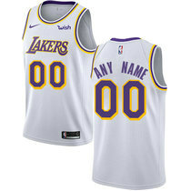Customized Nike Los Angeles Lakers White Authentic Stitched NBA jersey