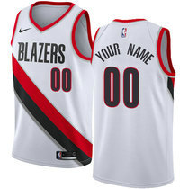 Customized Nike Portland Trail Blazers White Authentic Stitched NBA jersey