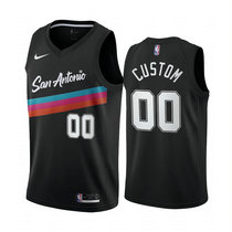 Customized Nike San Antonio Spurs Black 2020-21 City Authentic Stitched NBA jersey