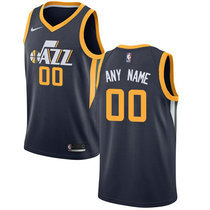 Customized Nike Utah Jazz Navy Blue Authentic Stitched NBA jersey
