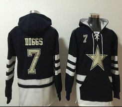 Dallas Cowboys #7 Trevon Diggs Navy All Stitched Hooded Sweatshirt