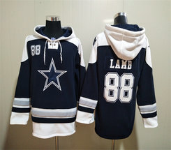 Dallas Cowboys #88 CeeDee Lamb Navy Blue NFL Stitched Hoodies