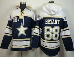 Dallas Cowboys #88 Dez Bryant Blue White Stitched Hooded