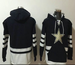 Dallas Cowboys Blank Navy All Stitched Hooded Sweatshirt