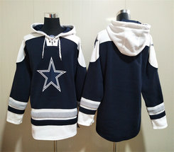 Dallas Cowboys Blank Navy Blue NFL Stitched Hoodies