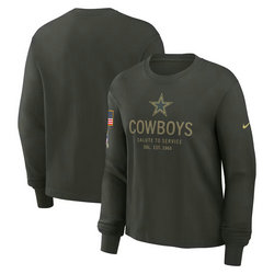 Dallas Cowboys Dark Green 2025 Salute To Service Sideline Dri-FIT Long Sleeve T-Shirt