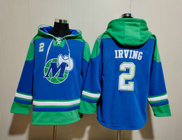 Dallas Mavericks #2 Kyrie Irving blue Stitched Hooded Sweatshirt