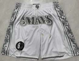 Dallas Mavericks White 2025 City NBA Shorts 1