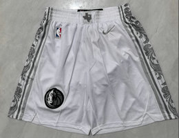 Dallas Mavericks White 2025 City NBA Shorts