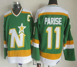 Dallas Stars #11 Zach Parise 1988-89 Green CCM Vintage Throwback Authentic Stitched NHL jersey