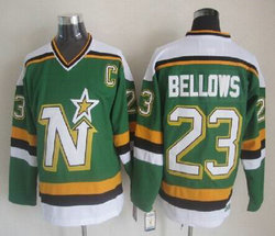 Dallas Stars #23 Brian Bellows Green CCM Throwback Authentic Stitched NHL jerseys